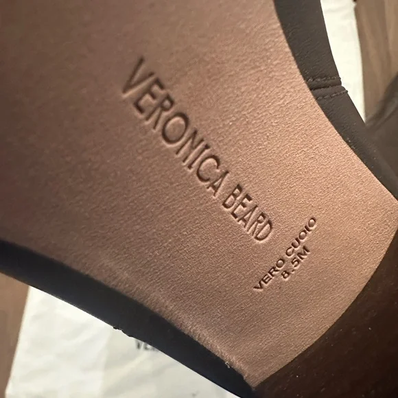 Veronica Beard Vesper Leather Dark Brown Over the Knee Boots - Picture 8 of 9